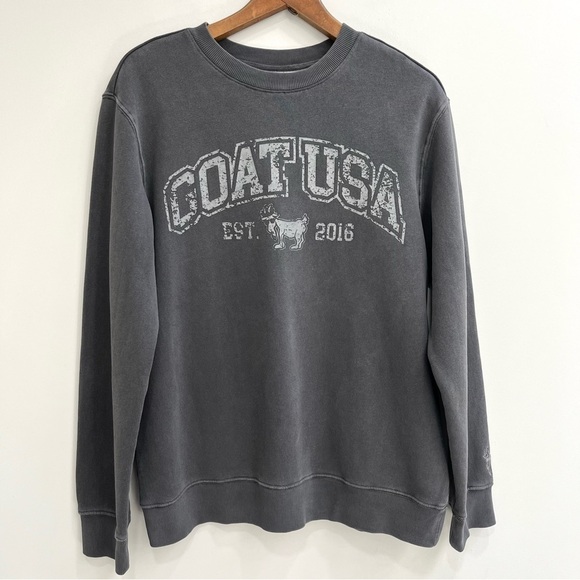 Goat USA Linden Sweatshirt gray cotton polyester Logo Medium - Picture 1 of 9